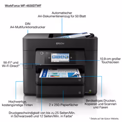 Epson WorkForce Pro WF-4830DTWF Inkjet A4 4800 x 2400 DPI 36 ppm Wi-Fi - Additional view 4