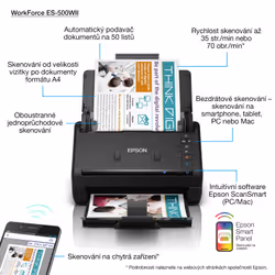 Epson WorkForce ES-500WII Sheet-fed scanner 600 x 600 DPI A4 Black - Additional view 4