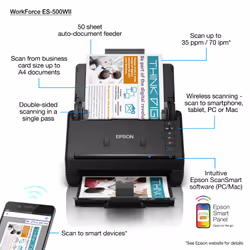 Epson WorkForce ES-500WII Sheet-fed scanner 600 x 600 DPI A4 Black - Additional view 5