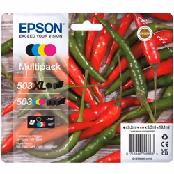 Epson 503 XL, High (XL) Yield, Black, Cyan, Magenta, Yellow, 9.2 ml, 3.3 ml, 4 pc(s), Multi pack