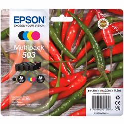 Epson 503, Standard Yield, Black, Cyan, Magenta, Yellow, 4.6 ml, 3.3 ml, 4 pc(s), Multi pack