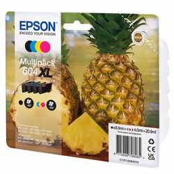 Epson 604XL, High (XL) Yield, Black, Cyan, Magenta, Yellow, 8.9 ml, 4 ml, 4 pc(s), Multi pack