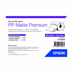 Epson 7113419, White, Self-adhesive printer label, Die-cut label, Roll, Inkjet, Acrylic