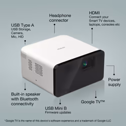 Epson EF-21W Standard throw projector 3LCD 1080p (1920x1080) Black, White - Additional view 5