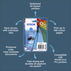 Epson Singlepack Cyan 406 Umbrella DURABrite Ultra Ink - Additional view 2