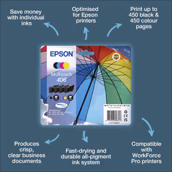Epson Multipack 4-colour 406 Umbrella DURABrite Ultra Ink - Additional view 3