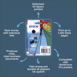 Epson Singlepack Black 406XL Umbrella DURABrite Ultra Ink - Additional view 2