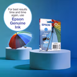 Epson Singlepack Cyan 406XL Umbrella DURABrite Ultra Ink - Additional view 5