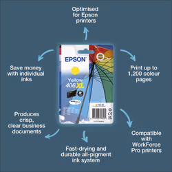 Epson Singlepack Yellow 406XL Umbrella DURABrite Ultra Ink - Additional view 3