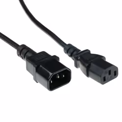 ACT Powercord C13 - C14 black 5 m, 5 m, C13 coupler, C14 coupler, 230 V