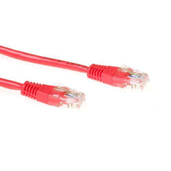ACT Red 1.5 meter U/UTP CAT5E patch cable with RJ45 connectors