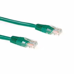ACT Green 1.5 meter U/UTP CAT5E patch cable with RJ45 connectors, 1.5 m, Green