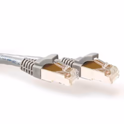 ACT Grey 1.5 meter SFTP CAT6A patch cable snagless with RJ45 connectors, 1.5 m, Cat6a, S/FTP (S-STP), RJ-45, RJ-45, Grey