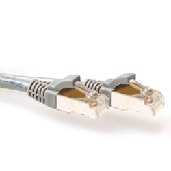 ACT Grey 1.5 meter SFTP CAT6A patch cable snagless with RJ45 connectors