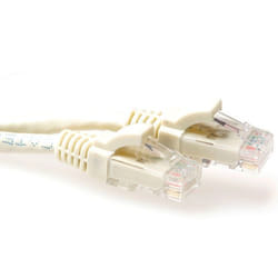 ACT Ivory 1 meter U/UTP CAT6 patch cable snagless with RJ45 connectors