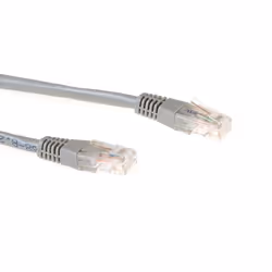ACT Grey 15 meter U/UTP CAT6A patch cable with RJ45 connectors, 15 m, Cat6a, U/UTP (UTP), RJ-45, RJ-45, Grey