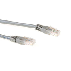 ACT Grey 15 meter U/UTP CAT6A patch cable with RJ45 connectors