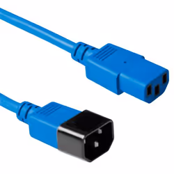 ACT Powercord C13 - C14 blue 0.6 m, 0.6 m, C13 coupler, C14 coupler, 230 V