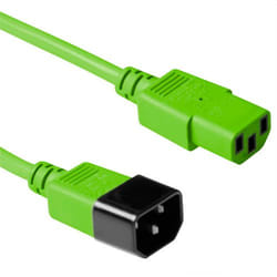 ACT Powercord C13 - C14 green 3 m