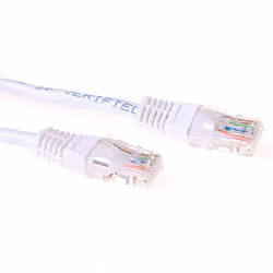 ACT White 15 meter U/UTP CAT6 patch cable with RJ45 connectors, 15 m, Cat6, U/UTP (UTP), RJ-45, RJ-45, White