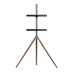 One For All Tripod Universal TV Stand, 165.1 cm (65"), 200 x 100 mm, 400 x 400 mm, 0 - 360°, 360°, Walnut, Grey