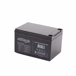 Gembird BAT-12V12AH, Sealed Lead Acid (VRLA), 12 V, 1 pc(s), Black, 12 Ah, 5 year(s)