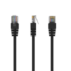 Gembird Patch Cord Cat.5e UTP 10m networking cable Black Cat5e U/UTP (UTP)