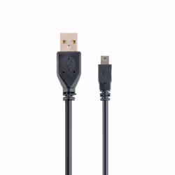 Gembird 1.8m USB 2.0 A/mini-USB M, 1.8 m, USB A, Mini-USB B, USB 2.0, Male/Male, Black