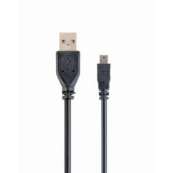 Gembird 1.8m USB 2.0 A/mini-USB M USB cable USB A Mini-USB B Black