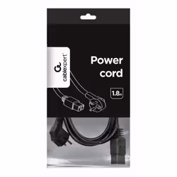 Gembird Type F/C19 1.8m Black Power plug type F C19 coupler
