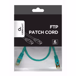 Gembird Patch Cord Cat.6 UTP 0.5m networking cable Green Cat6 U/UTP (UTP)