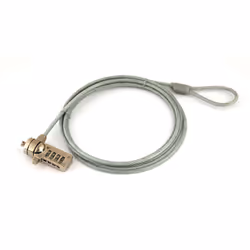Gembird LK-CL-01, Combination lock, PVC, Steel, Zinc, Silver