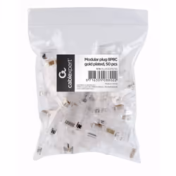 Gembird PLUG3UP6/50, RJ-45, Transparent, Gold, CE ISO 9002, RoHS, 2 g