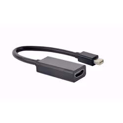 Gembird A-MDPM-HDMIF-02, Mini DisplayPort, HDMI Type A (Standard), Male, Female, Black, 10 g