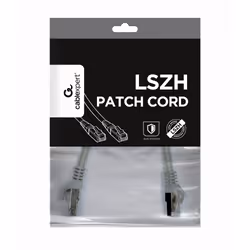 Gembird PP6A-LSZHCU-0.25M networking cable Grey Cat6a S/FTP (S-STP)