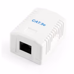 Gembird NCAC-1U5E-01, RJ-45, White, Female, Straight, Cat5e, U/UTP (UTP)