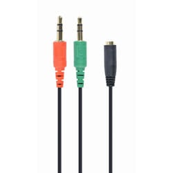 Gembird CCA-418 audio cable 0.2 m 3.5mm 2 x 3.5mm Black, Green, Red