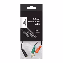 Gembird CCA-418 audio cable 0.2 m 3.5mm 2 x 3.5mm Black, Green, Red