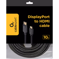 Gembird CC-DP-HDMI-10M video cable adapter HDMI Type A (Standard) DisplayPort Black - Additional view 5
