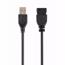 Gembird CCP-USB2-AMAF, 150 m, USB A, USB A, USB 2.0, Black