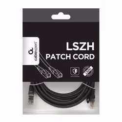 Gembird PP6A-LSZHCU-BK-5M, 5 m, Cat6a, S/FTP (S-STP), RJ-45, RJ-45, Black