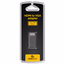 Gembird AB-HDMI-VGA-001 cable gender changer HDMI Type A (Standard) VGA (D-Sub) Black
