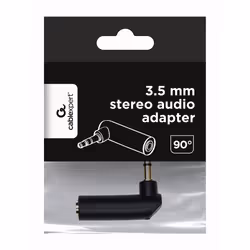 Gembird A-3.5M-3.5FL cable gender changer 3.5mm Black