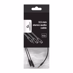 Gembird !Adapter audio microphon 3.5mm mini Jack/4PIN/0. audio cable 0.2 m 2 x 3.5mm Black