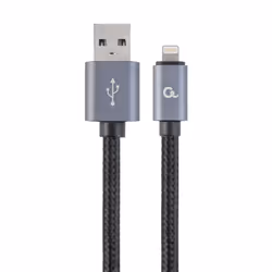 Gembird CCB-MUSB2B-AMLM-6, Black, USB A, Lightning, 1.8 m, Male, Male