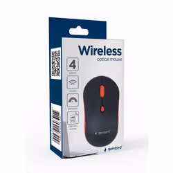 Gembird WIRELESS OPTICAL MUSW-4B-03-R 1600DP - Maus mouse Office Ambidextrous RF Wireless 1600 DPI
