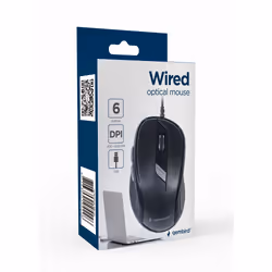 Gembird MUS-6B-01 mouse Office Ambidextrous USB Type-A Optical 1600 DPI