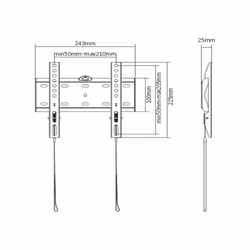Gembird WM-42F-01 TV mount/stand 106.7 cm (42") Black