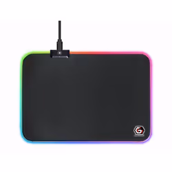 Gembird MP-GAMELED-M, Black, Monochromatic, Fabric, Foam, Rubber, USB powered, Non-slip base, Gaming mouse pad