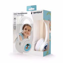 Gembird MHP-JR-W, Wired, Music, 520 g, Headphones, White